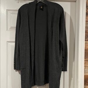 JM Collection Men's Charcoal Cardigan